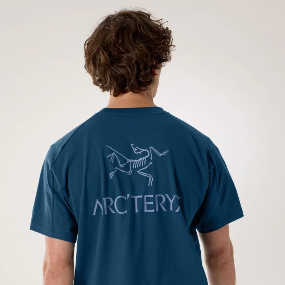 Arc'teryx Kragg Men's Teal Short Sleeve Tee KRAGG SL COTTON BIRD SS size large